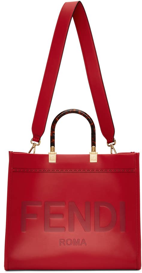 fendi flip bag red|fendi sunshine tote medium.